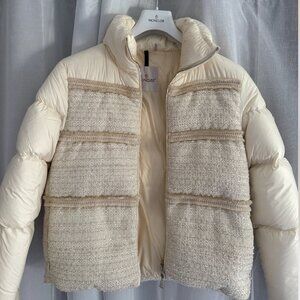 Moncler Women's Aucun Tweed Down Jacket